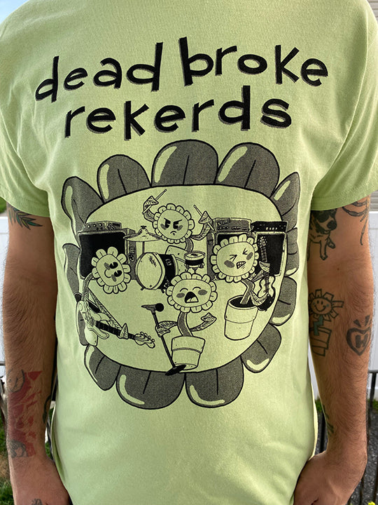 DEAD BROKE REKERDS- "Flower Pots" T-SHIRT- Small
