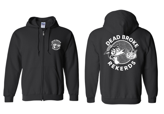 DEAD BROKE REKERDS "Iggy & Crumb" Hooded Sweatshirt