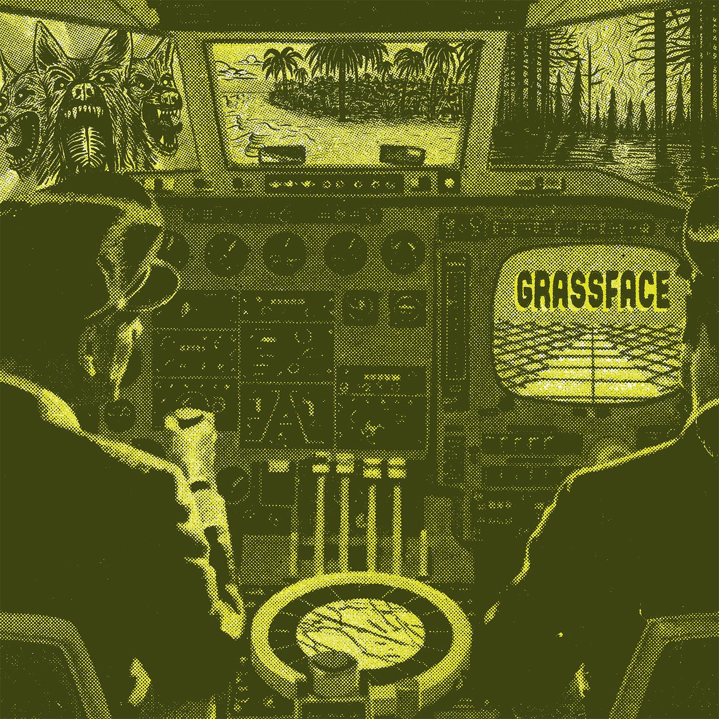 GRASSFACE- "Skinwalker" 1-Sided Screen-printed 12"