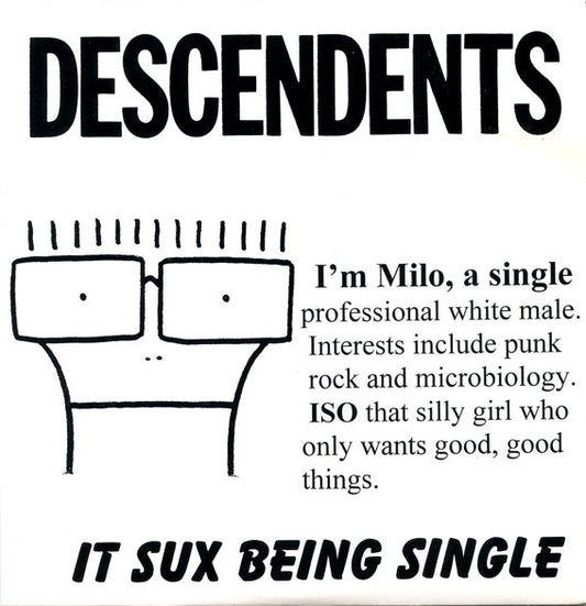 DESCENDENTS- "It Sux Being Single" 7"EP (White)