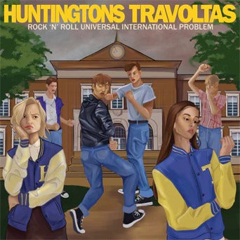 HUNTINGTONS / TRAVOLTAS- "Rock 'N' Roll Universal International Problem" LP (Yellow)
